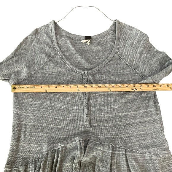 We The Free by Free People Gray Peplum Thermal Top Size XS - Picture 10 of 10